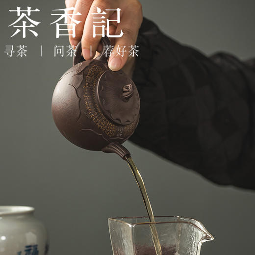 茶香记乘风阁天青泥【莲韵禅心】紫砂壶160ml泡茶壶刻绘茶室茶具 商品图2