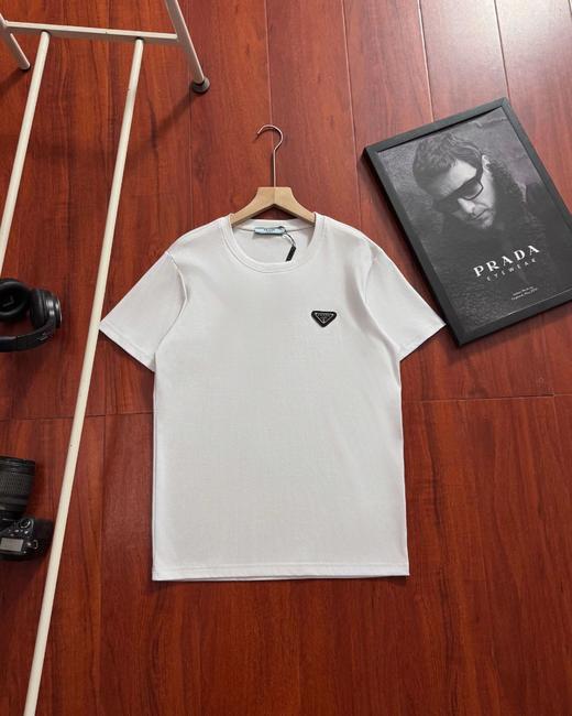 F032749基础百搭黑白两色刺绣简约圆领情侣款短袖T恤 商品图5