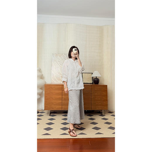 轻盈春日 100%苎麻新中式小立领衬衫/外套 重工刺绣 宽松版型 日常多场景可穿的新中式 商品图3