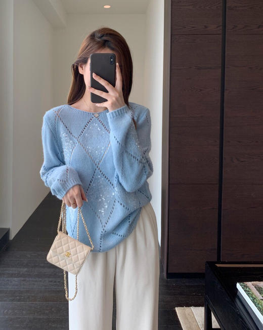 SYJ2501亮片羊毛混纺毛衫 商品图4