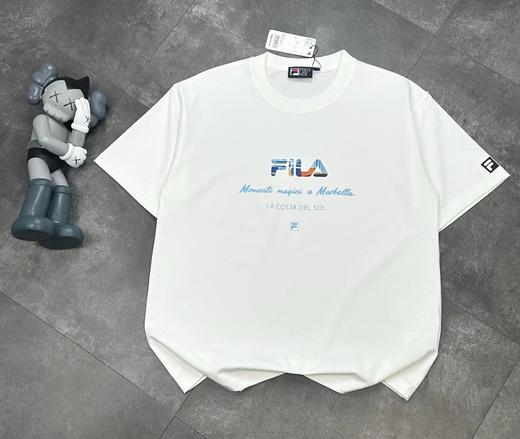 F032717简约运动休闲宽松百搭直喷印花女款短袖T恤 商品图0