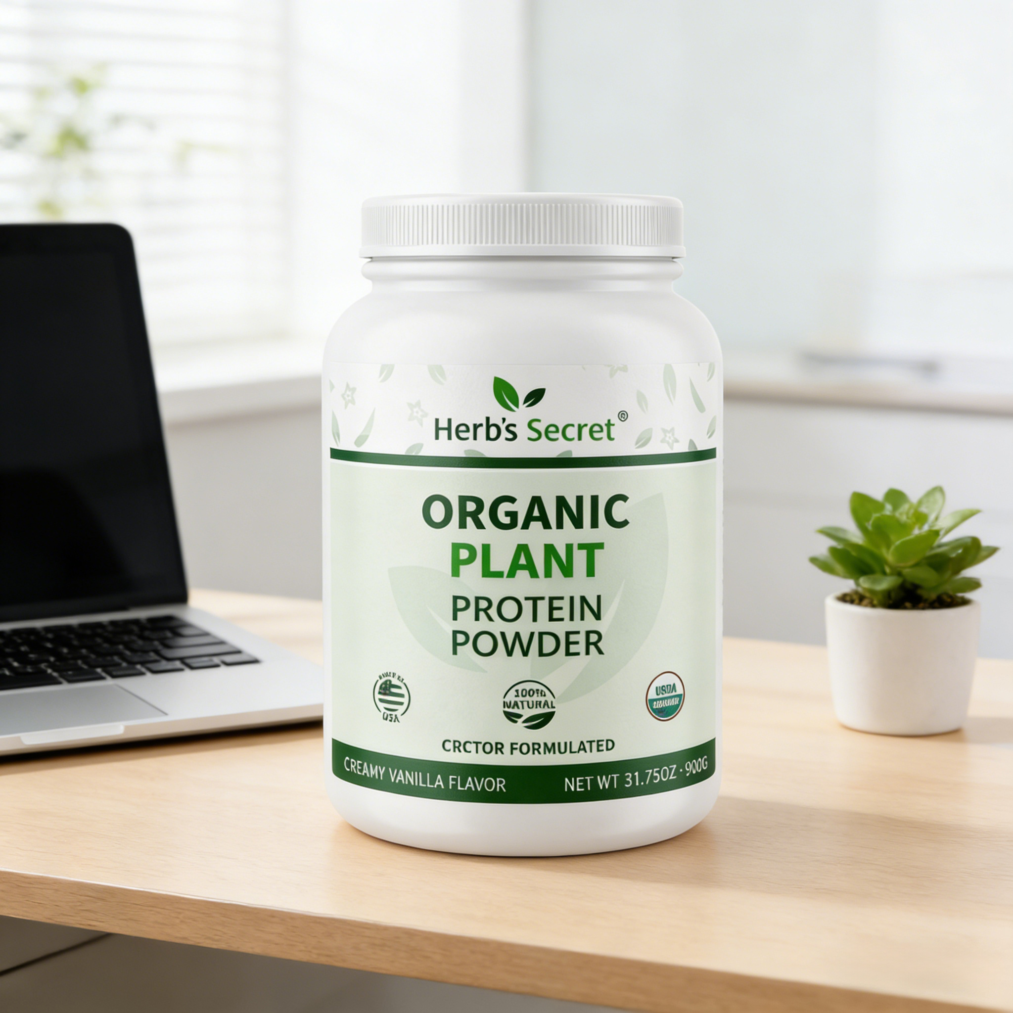 Herb’s Secret 有機植物蛋白质粉 蛋白粉 营养粉900g 香草味