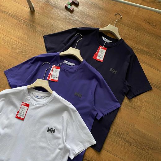 王一博同款HH海丽汉森26夏情侣纯棉速干抗菌LOGO山脉图案短袖T恤 商品图6