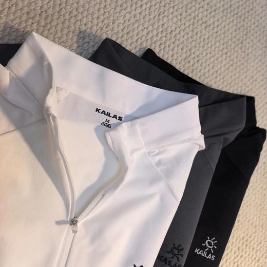 F032709夏季新款运动户外速干吸汗排汗半开胸立领长袖T恤 商品图8