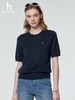 点此购买 哈吉斯女士春季时尚休闲通勤打底圆领短袖针织衫 xj 343638 商品缩略图6