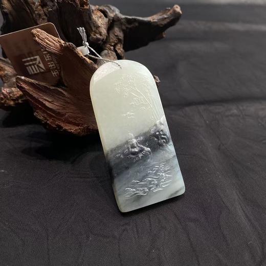 【快抱】【于田产和田玉子料山水挂件 59*29】出证书，发货1~5天，48小时鉴赏期 商品图1