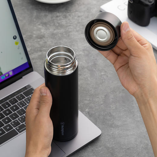 西屋 铂睿温显保温杯-儒雅黑450mL WB461-BK 商品图3