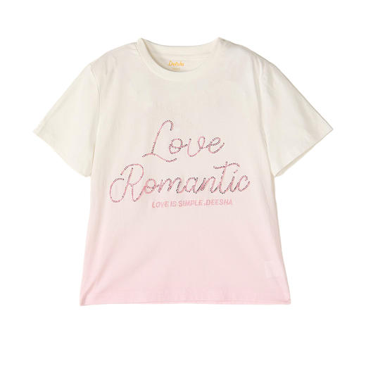 笛莎Deesha 2026年夏季新款中童女童图案T恤T恤 商品图4