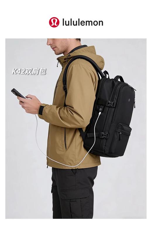 F0327101情侣款超大容量干湿两用+独立鞋仓多功能行李箱式大容量双肩包 商品图9