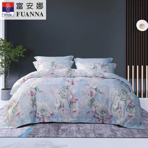 富安娜 纯棉四件套-晴云秋月 商品图0