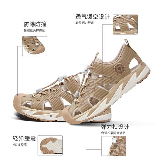 泰兰尼斯夏季中大童包头防踢大网孔透气溯溪鞋T07D5B7241 商品图1