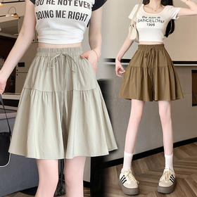 【福利❗️29.9/件🔥日系五分阔腿裤】冰感透气亲肤，宽松版型不卡裆，搭配小白鞋 / 运动鞋，夏日清爽氛围感拉满，慵懒风褶皱冰丝短裤女，五分裤韩版高腰宽松阔腿短裙裤