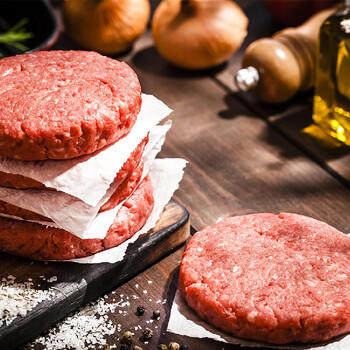 鲜京采甄选 澳洲谷饲汉堡牛肉饼2.4斤/10片 早餐汉堡饼 牛肉馅 商品图3