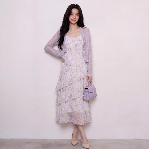 奢姿大码女装2026夏季减龄碎花荷叶边两件套胖妹妹蛋糕连衣裙套装9962960107 商品图4