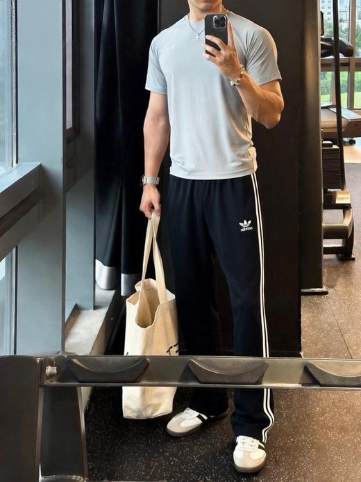 男女同款AD三叶草同款直筒束口针织长裤 商品图6