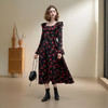 【限时秒杀】西遇【秘境玫瑰】法式浪漫碎花连衣裙女秋季气质显瘦长袖长裙LXD51223 商品缩略图0