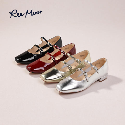 Reemoor睿慕2025年春季法式复古水钻扣带玛丽珍R2V518 商品图5