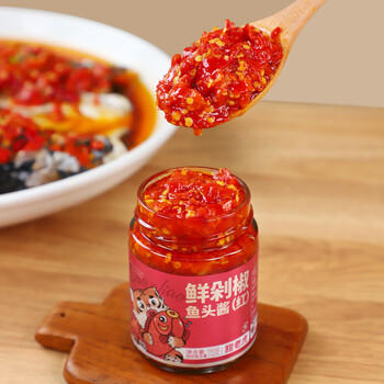 甜老虎剁椒鱼头辣椒酱150g湖南特产拌饭拌面蒸鱼虾蟹火锅香辣蒜蓉辣椒酱 /粮油调味 /调味品 /中式酱料 商品图6