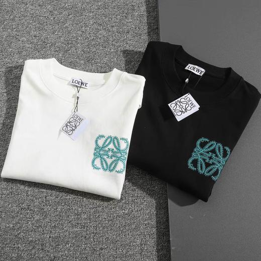 F032702早春新款男女同款纯棉水洗面料万针刺绣圆领短袖T恤 商品图3