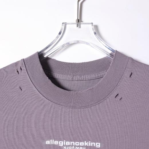 SDSA男装2026新款高贵轻奢美式割破印花字母圆领短袖T恤百搭时尚 商品图2