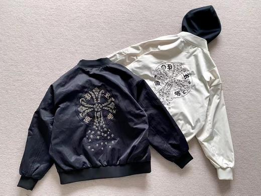 F032782帽子可拆卸款后背刺绣logo复古夹克外套男女同款 商品图2