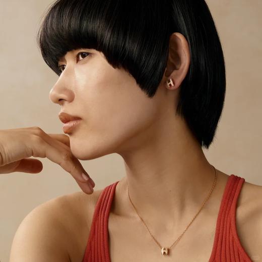 HD1 爱马仕 Hermes Mini Pop H Rocabar 拼色迷你珐琅耳钉 商品图4