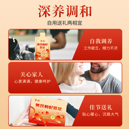 黄芪枸杞原浆鲜果鲜榨滋补佳品无添加无熏硫独立包装10袋/盒自用送礼 商品图5