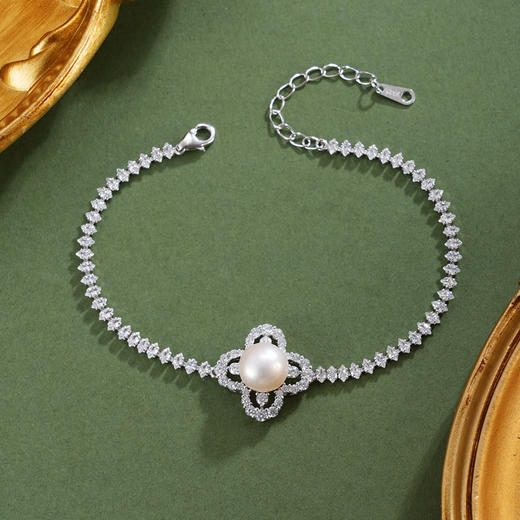 子佩集【四叶秀馨】银S925珍珠惜王妃手链【LM0260-XF】四叶草2602 商品图0