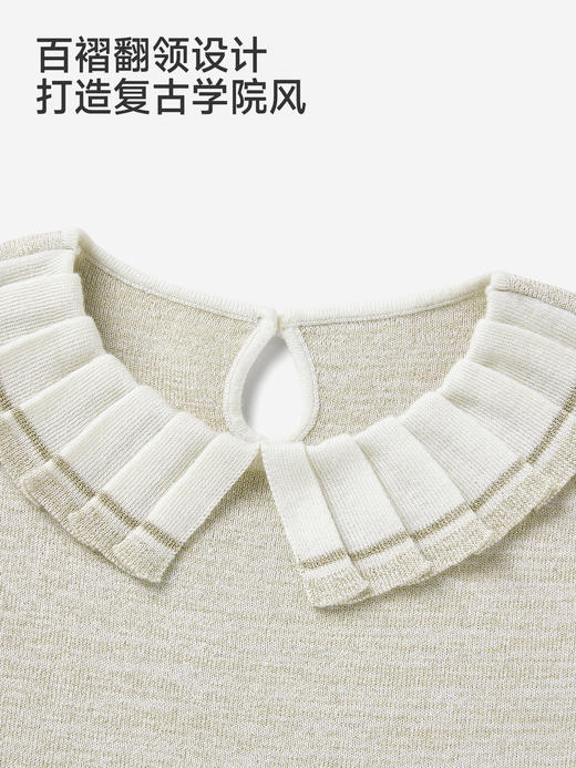 【高定系列】英氏童装针织衫女宝夏新款儿童薄款短袖上衣YRMHJ1S037A 商品图3