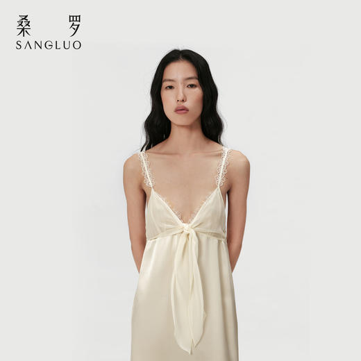 蕾丝回潮』桑罗法式真丝吊带短裙100%桑蚕丝女睡裙可外穿2026新款 商品图2