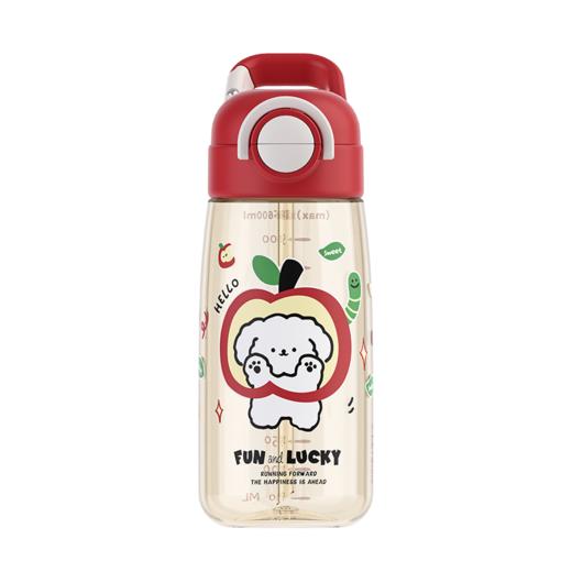 【秒杀】【眯眯熊专柜款49.9/个】儿童PPSU水杯一键开盖耐摔耐磨宝宝背带一盖双饮水杯600ML/700ML 商品图9