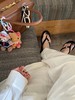 HD9 香奈儿 𝟐𝟎𝟐𝟒春夏丝绒 双C水钻扣Thongs人字夹脚拖鞋 商品缩略图2
