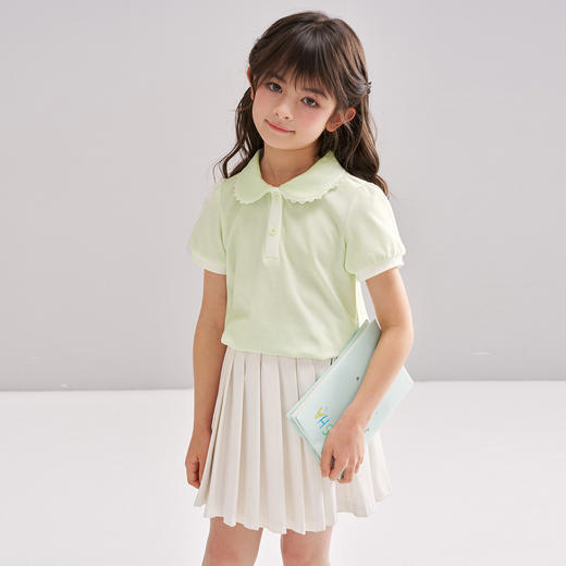 笛莎Deesha 2026年夏季新款松饼熊女童短袖T恤 商品图1