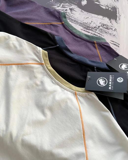 F032774男女同款轻量裸感明线撞色户外速干透气短袖T恤 商品图7