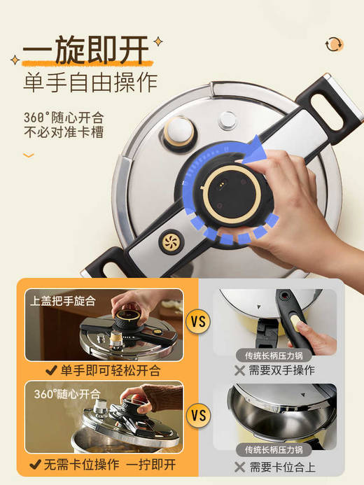 【新款高压锅】kimscook新款高压锅一人食小型迷你家用燃气压力锅正品官方旗舰店 商品图2