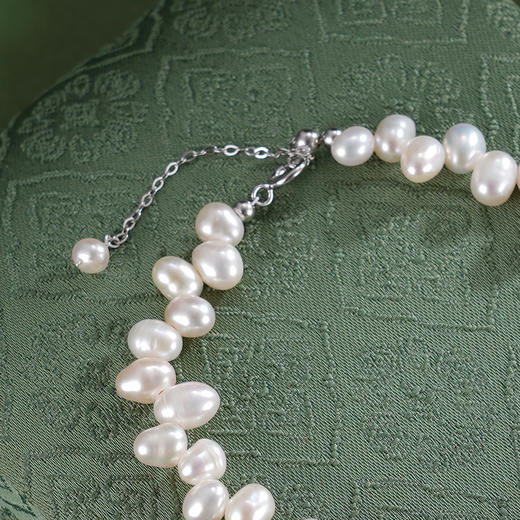 子佩集【珠澈凝霜】银S925珍珠惜王妃手链【SPB0750002】4*6mm珠巴洛克2601 商品图3