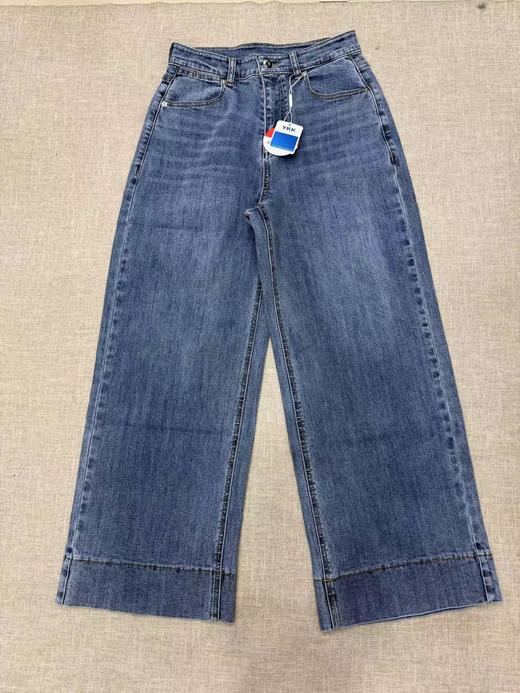 F0327111春夏新款轻复古九分牛仔阔腿直筒牛仔裤 商品图0