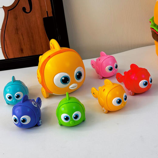 🔥39.9抢到全能电动磁吸溜溜鱼🐟~ 练抬头学爬行玩钓鱼耍叠乐 灯光音乐超治愈 一套玩具三种玩法乐疯了！ 商品图5