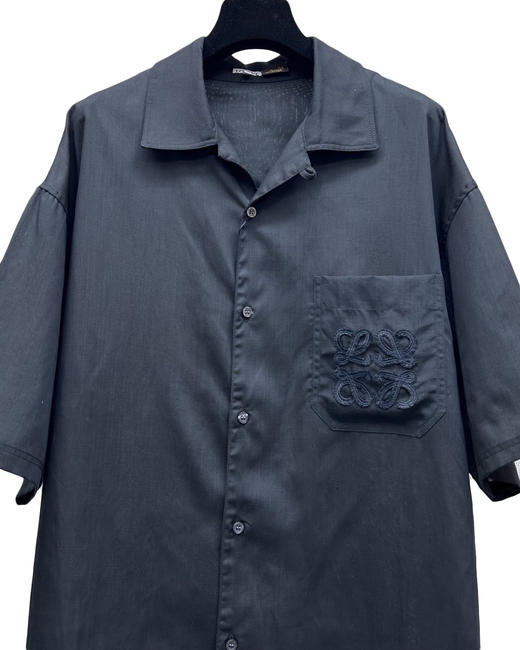 男款logo刺绣短袖衬衫he014 商品图2