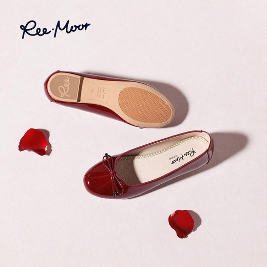 REEMOOR睿慕蛋卷鞋女红色浅口平底鞋软底船鞋芭蕾舞单鞋瓢鞋女鞋2512A6 商品图8