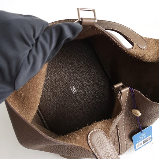 【95新】HERMES爱马仕Picotin大象灰银扣Picotin菜篮子22手提包女士260326NJS06 商品图9