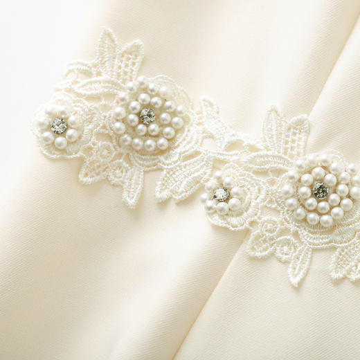 「高货wl」全新升级【铂金会员358/天猫479/差价121】(03348)洛诗琳重工腰部钉珠刺绣连衣裙2026夏季圆领通勤收腰A字裙 商品图3