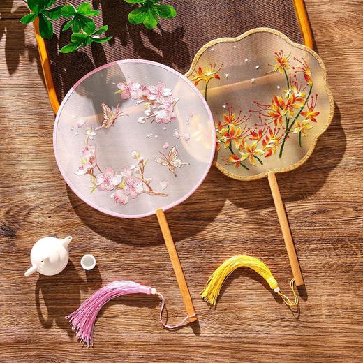 【古风刺绣团扇】新中式国风夏日汉服旗袍拍照道具女扇演出表演舞蹈扇扇子 商品图3