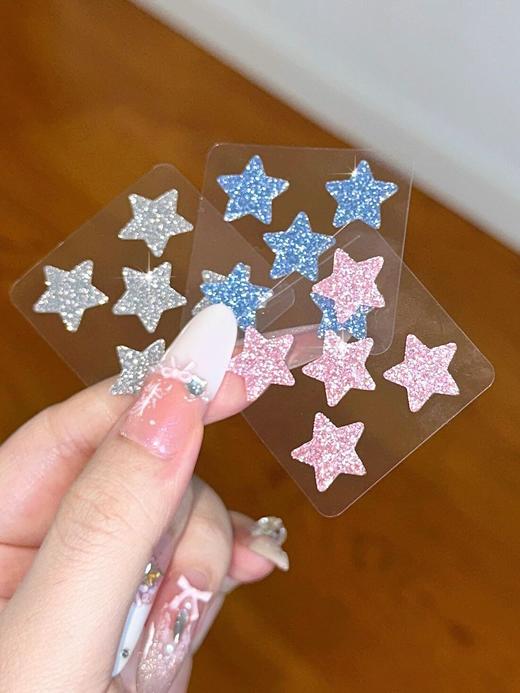 羽素星星痘痘贴男女遮瑕隐形祛痘贴可爱五角星闪豆豆贴可上妆青春 商品图7