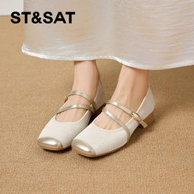 星期六26春新款优雅拼接舒适软底玛丽珍SSE1111CCG