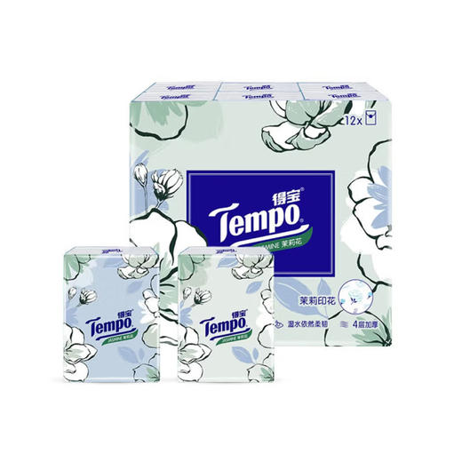 Tempo得宝 茉莉花味手帕纸4层7张12包 6947509910109-1 商品图0