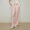 【林栖设计小店】漫芳华|手钉贝壳牌肉粉色压褶宽松2026夏新款萝卜裤子1962105 商品缩略图1