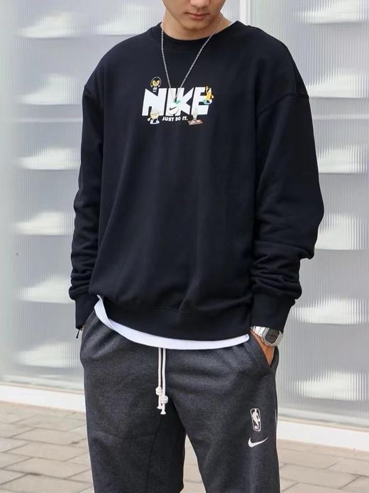 F032727春秋季新款休闲百搭胸前趣味图案户外休闲情侣长袖卫衣 商品图9