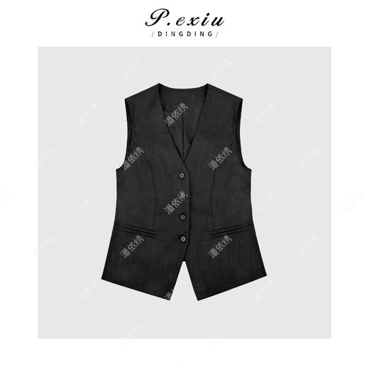 03-5潘依绣丁丁宠粉天丝亚麻高智感老钱风无袖马甲 M8811 商品图1