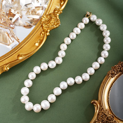 子佩集银S925珍珠惜王妃项链【ZXLY11-14MM】珠串2602 商品图3